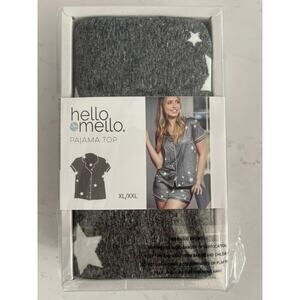 Hello Mello SIGNATURE LOUNGE TOP Gray and White Size  XL